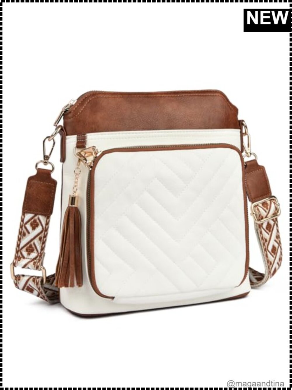 Faux Leather Anti-Theft RFID Crossbody Bag